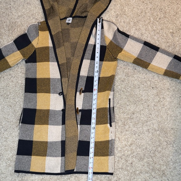 NWOT CAbi Checkered Hooded Sweater Coat, style 4229, size medium - Picture 13 of 14
